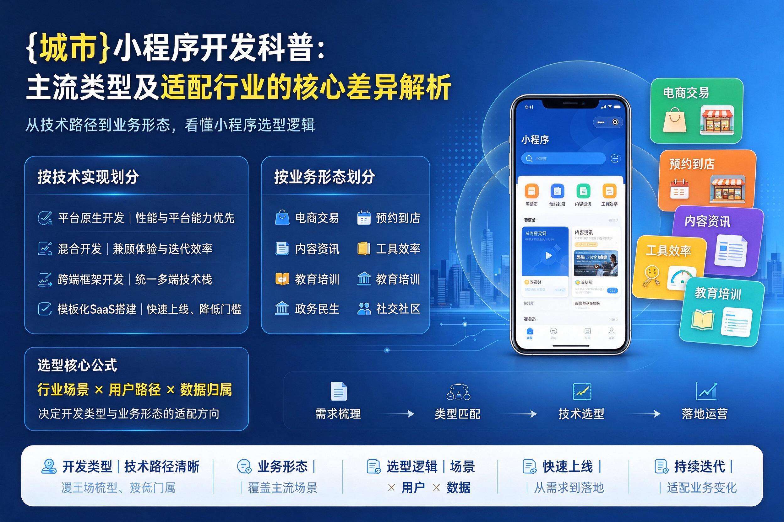 德钦小程序开发科普：主流类型及适配行业的核心差异解析